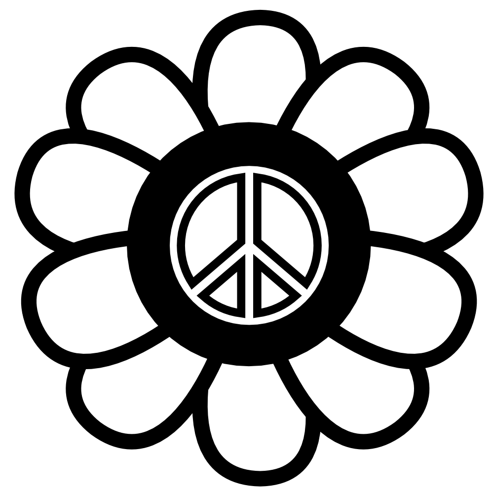 Peace Flower Logo - Peace sign with flowers - Search result: 240 cliparts for Peace sign ...