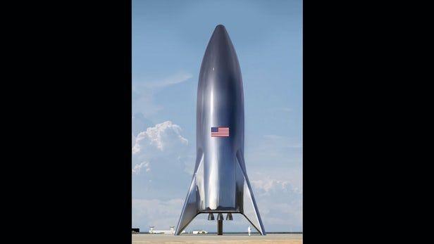 SpaceX Mars Rocket Logo - SpaceX shows off shiny Starship built for Mars travel