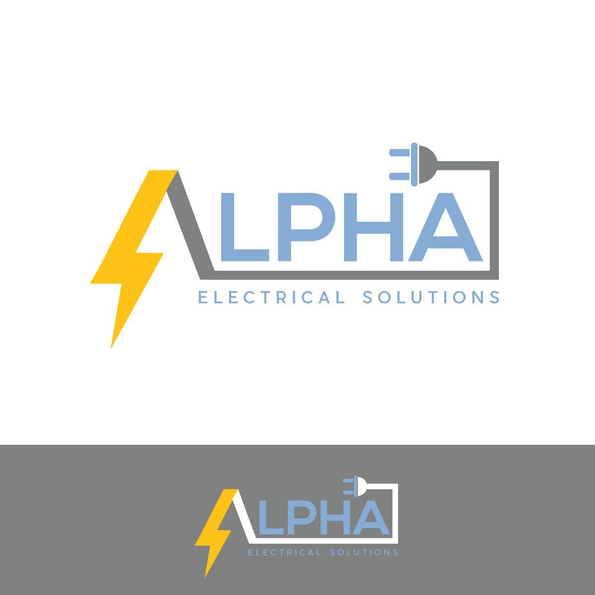 Alpha Electric Logo - Playful, Masculine, Electric Company Logo Design for Alpha ...