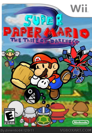 Super Paper Mario Wii Logo - Super Paper Mario 2: The Tribe of Darkness Wii Box Art Cover by ...
