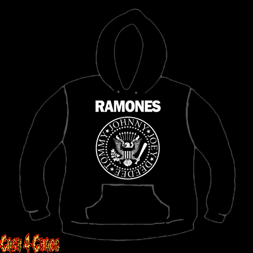 Seal Clothing Logo - Ramones Band Seal Logo Design Screen Printed Pullover Hoodie ...