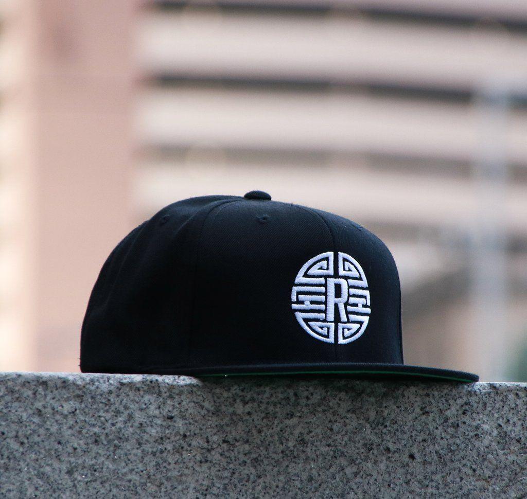 Seal Clothing Logo - Hustle Script Snapback Hat Cap (black)