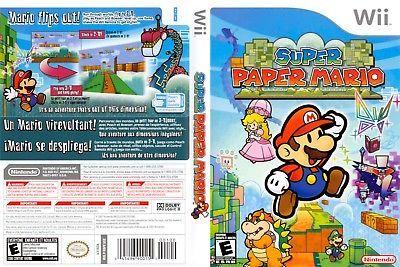 Super Paper Mario Wii Logo - Nintendo Wii Replacement Game Case and Cover Super Paper Mario | eBay