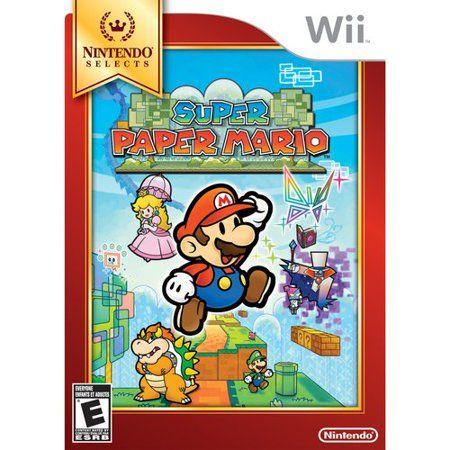 Super Paper Mario Wii Logo - Super Paper Mario - Nintendo Selects (Wii) - Walmart.com