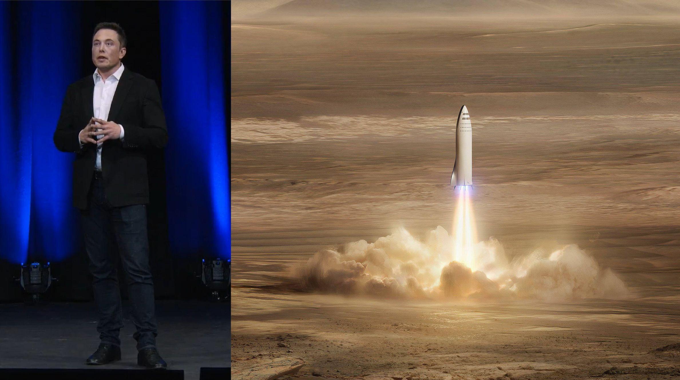 SpaceX Mars Rocket Logo - Elon Musk's SpaceX AMA: Living on Mars, Spaceship Info, Timeline
