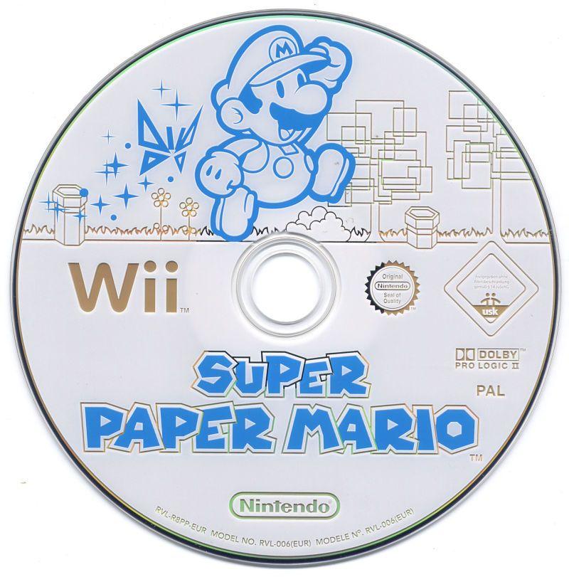 Super Paper Mario Wii Logo - Super Paper Mario (2007) Wii box cover art