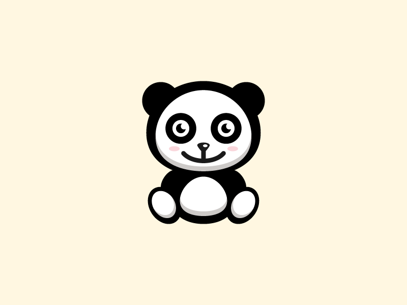 Cute Panda Logo - Cute Little Panda Logo by bevouliin | Dribbble | Dribbble