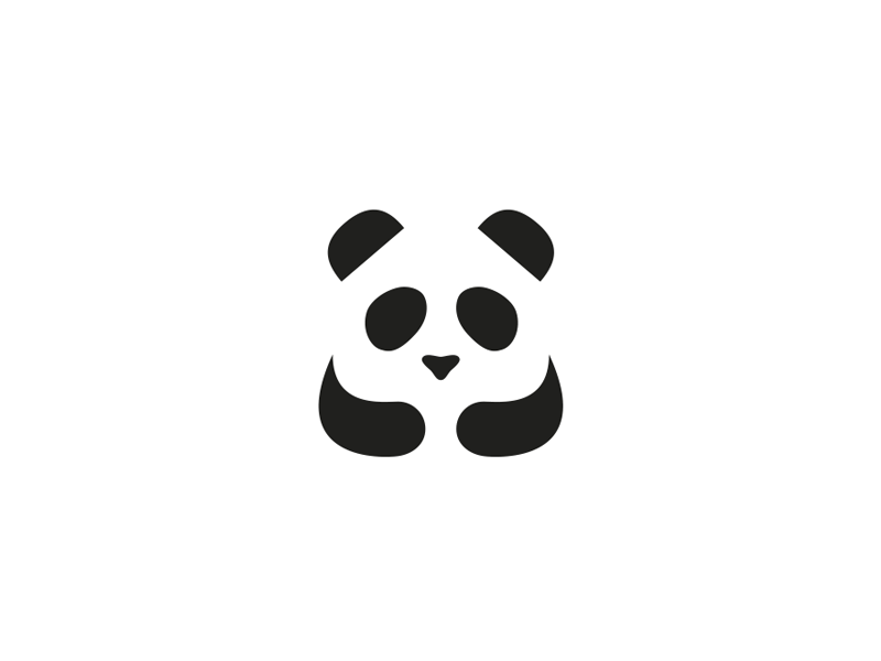 Black and White Panda Logo - Panda House | Popular Dribbble Shots | Panda, Tattoos, Tattoo designs