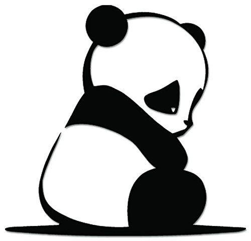 Cute Panda Logo - JDM 5 Cute Panda Logo Decal for Car, Window, Laptop, iPad, Tablets