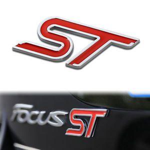 Car Trunk Logo - New Red 3D Metal ST Logo Car Trunk Side Rear Badge Emblem Decal