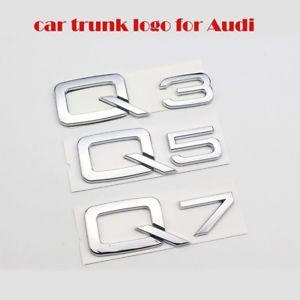 Car Trunk Logo - 3D ABS Chrome Car Rear Trunk Badge Emblem Logo Sticker for Audi Q3 ...