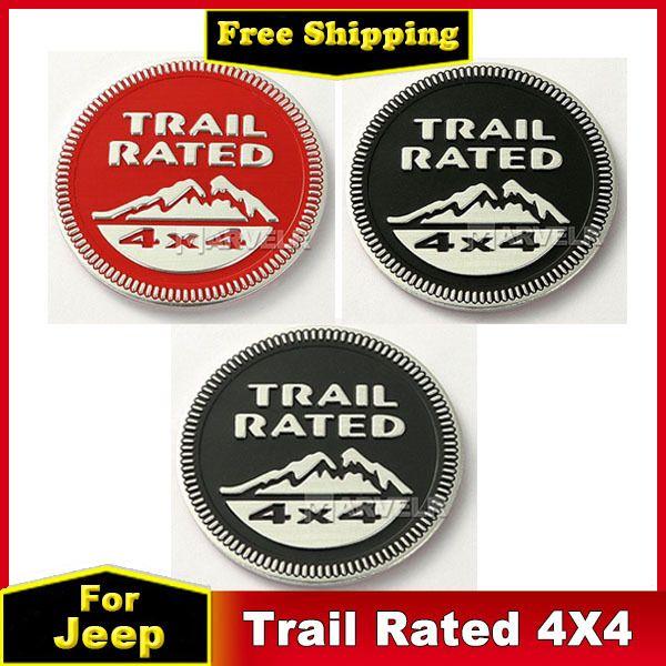 Car Trunk Logo - Trail Rated 4X4 Fender Trunk Logo 3D Emblem Badge for JEEP Wrangler