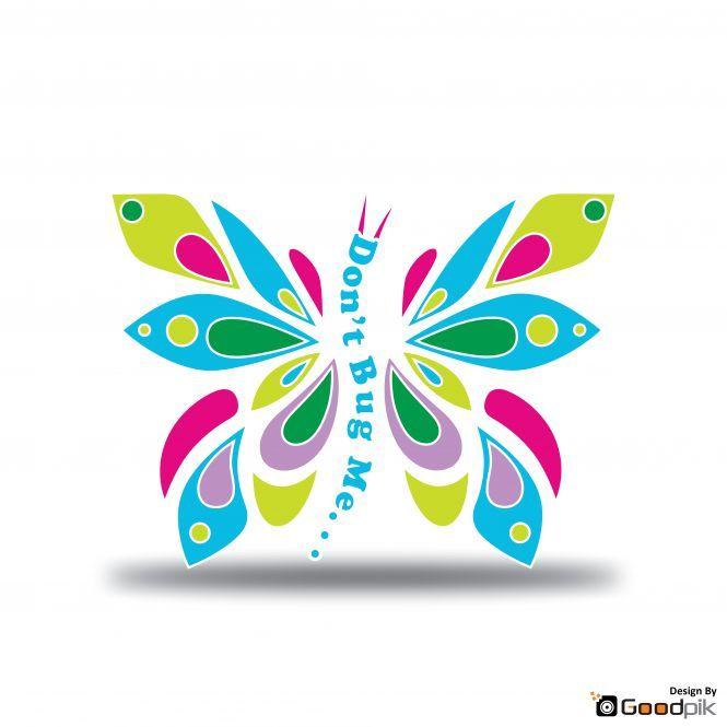 Colored Butterfly Logo - Goodpik | Decorative colored butterfly flying Logo