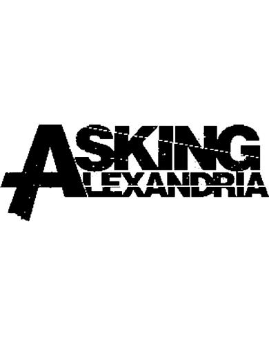 Asking Alexandria Lion Logo - Asking Alexandria Logo Rub On Sticker - Black