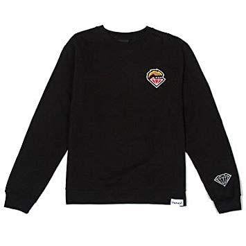 Diamond Supply Co X Grizzly Grip Logo - Grizzly Griptape X Diamond Supply Co Crew Sweater Jumper Small Black