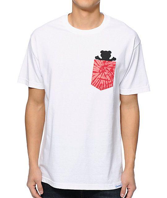 Diamond Supply Co X Grizzly Grip Logo - Diamond Supply Co x Grizzly Grip Tape Tie Dye Pocket White T-Shirt ...