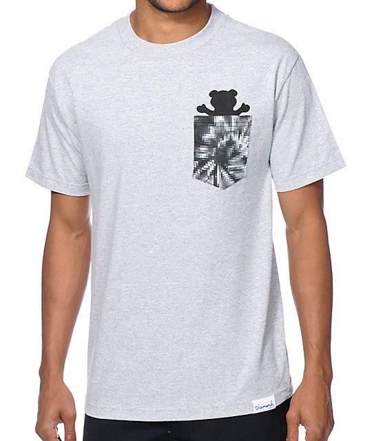 Diamond Supply Co X Grizzly Grip Logo - Diamond Supply Co x Grizzly Grip Simplicity Bear T-Shirt | Zumiez