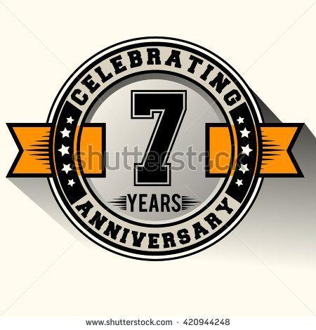 Logo 7 Logo - Celebrating 7th anniversary logo, 7 years anniversary sign