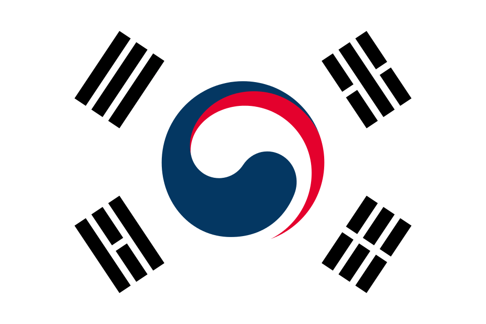 South Korean Logo - Mixed South Korean flag with the emblem of the national government