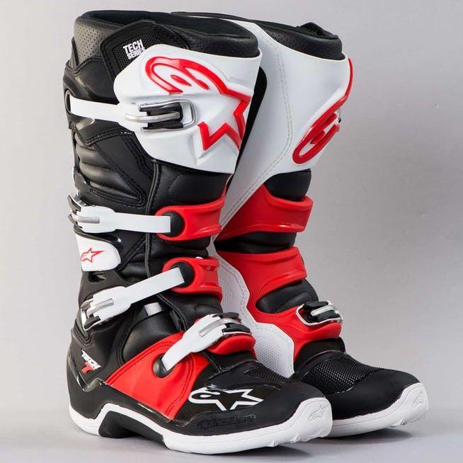 Red and White Technology Logo - Alpinestars Tech 7 Boots Black White Red (Now 5%).co.uk