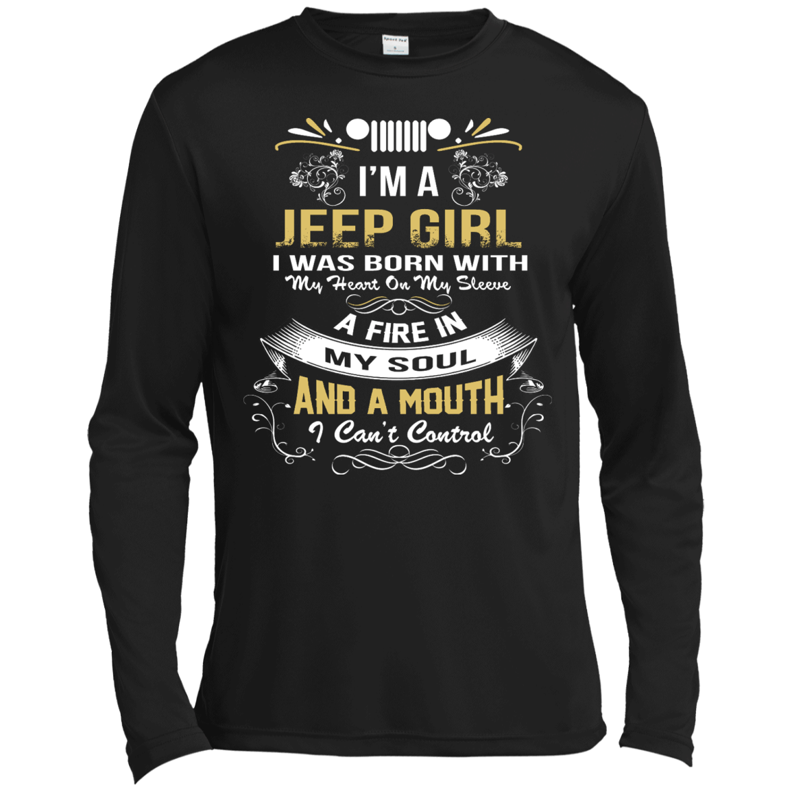 I'm a Jeep Girl Logo - I'm A Jeep Girl I Was Born With My Heart On My Sleeve Shirt - TeeDragons