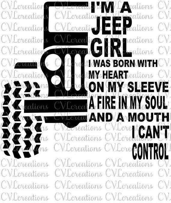 I'm a Jeep Girl Logo - I'm a Jeep Girl Digital File SVG PNG DXF PdF EpS