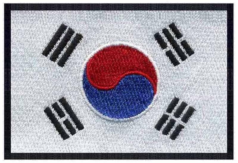 South Korean Logo - Free Shipping South Korea 3 Wide Iron on Embroidery Flag Patches