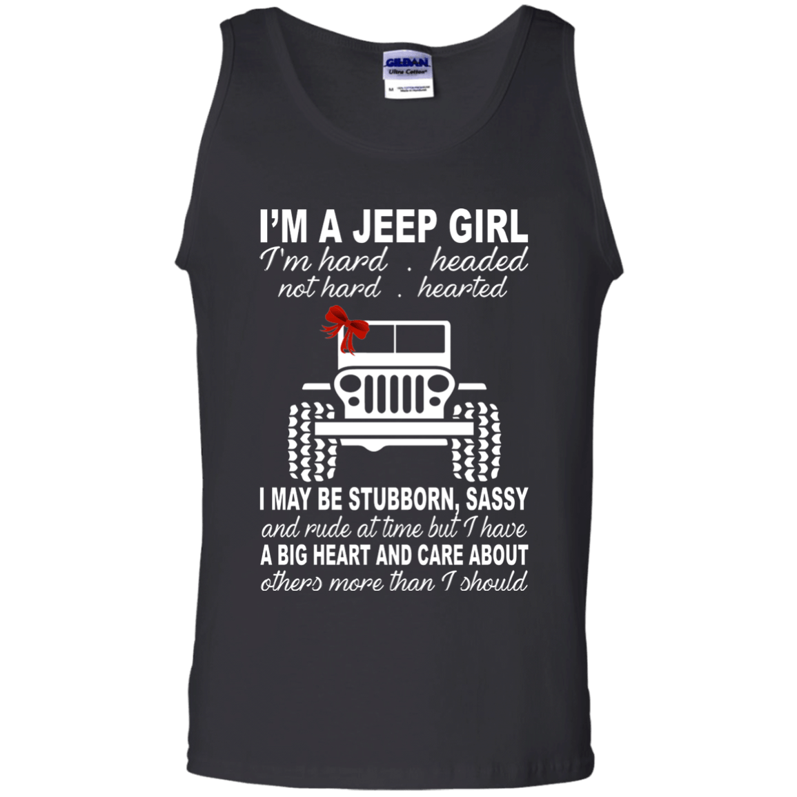 I'm a Jeep Girl Logo - I'm A Jeep Girl I'm Hard Headed Not Hard Hearted Tank Top - NINONINE