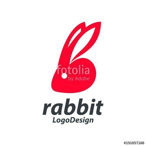 Red Rabbit Logo - Red Rabbit Head Logo, Red Bunny Head Silhouette Design Logo Vector ...