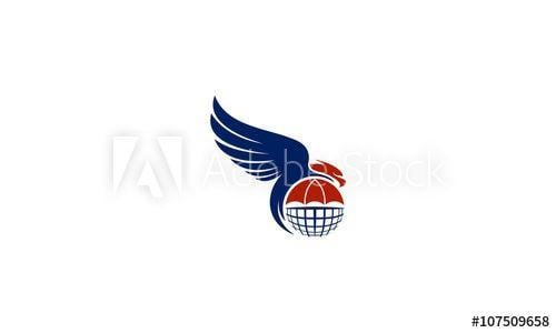 Eagle Globe Logo - globe Logo with an eagle - Buy this stock vector and explore similar ...