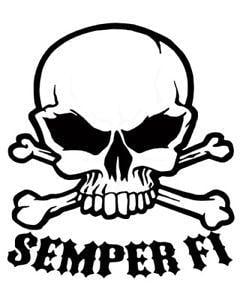 Eagle Globe Logo - Semper Fi US MARINES Skull sticker VINYL DECAL Marine Corps Eagle ...