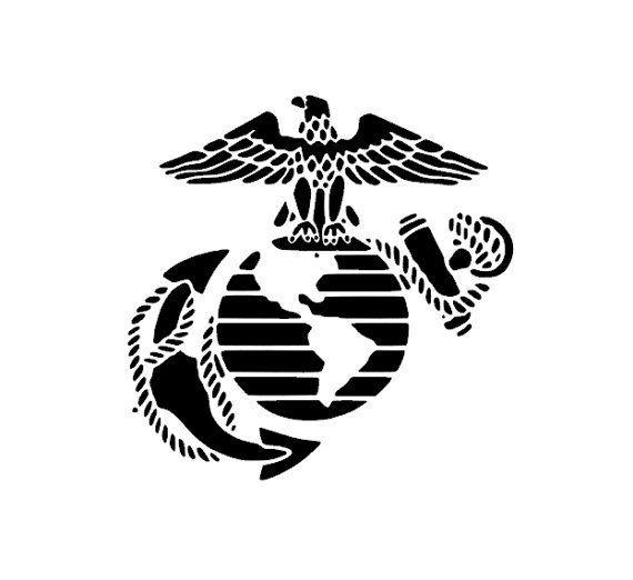 Eagle Globe Logo - USMC Eagle Globe and Anchor Sticker Car Decal. Tshirt