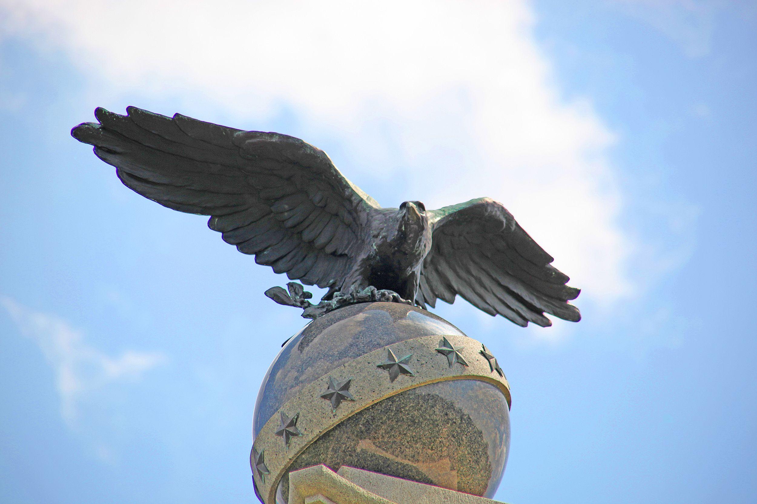 Eagle Globe Logo - File:Spanish-American War Memorial - eagle and globe - Arlington ...
