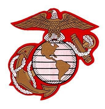 Eagle Globe Logo - US Marine Corps Eagle Globe Anchor EGA Embroidered Back