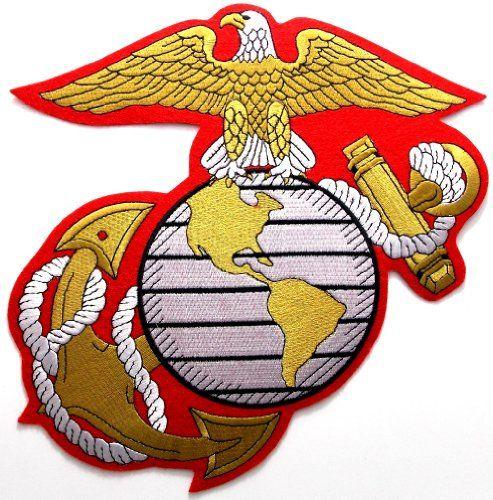 Marine Globe Logo - US Marine Corps Embroidered Large Insignia Patch USMC Military Eagle ...