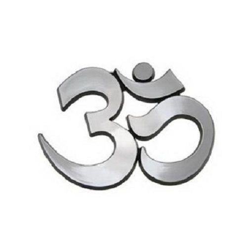 Hindu Logo - Aum OM Hinduism Symbol Raised Chrome Like Finish Car Emblem Hindu