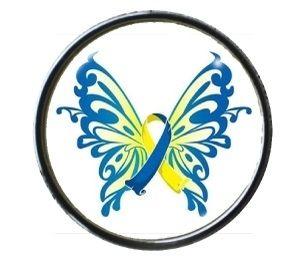 Down Syndrome Butterfly Logo - Down Syndrome Awareness Circle