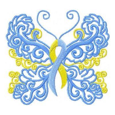 Down Syndrome Butterfly Logo - Down Syndrome Awareness Butterfly (4x4 & 5x7)'s Place