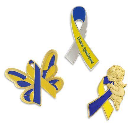 Down Syndrome Butterfly Logo - PinMart - PinMart's Down Syndrome Awareness Ribbon Butterfly Enamel ...