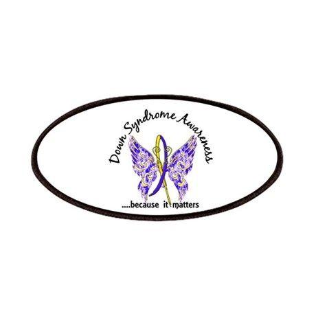 Down Syndrome Butterfly Logo - Down Syndrome Butterfly 6.1 Patch by awarenessgifts