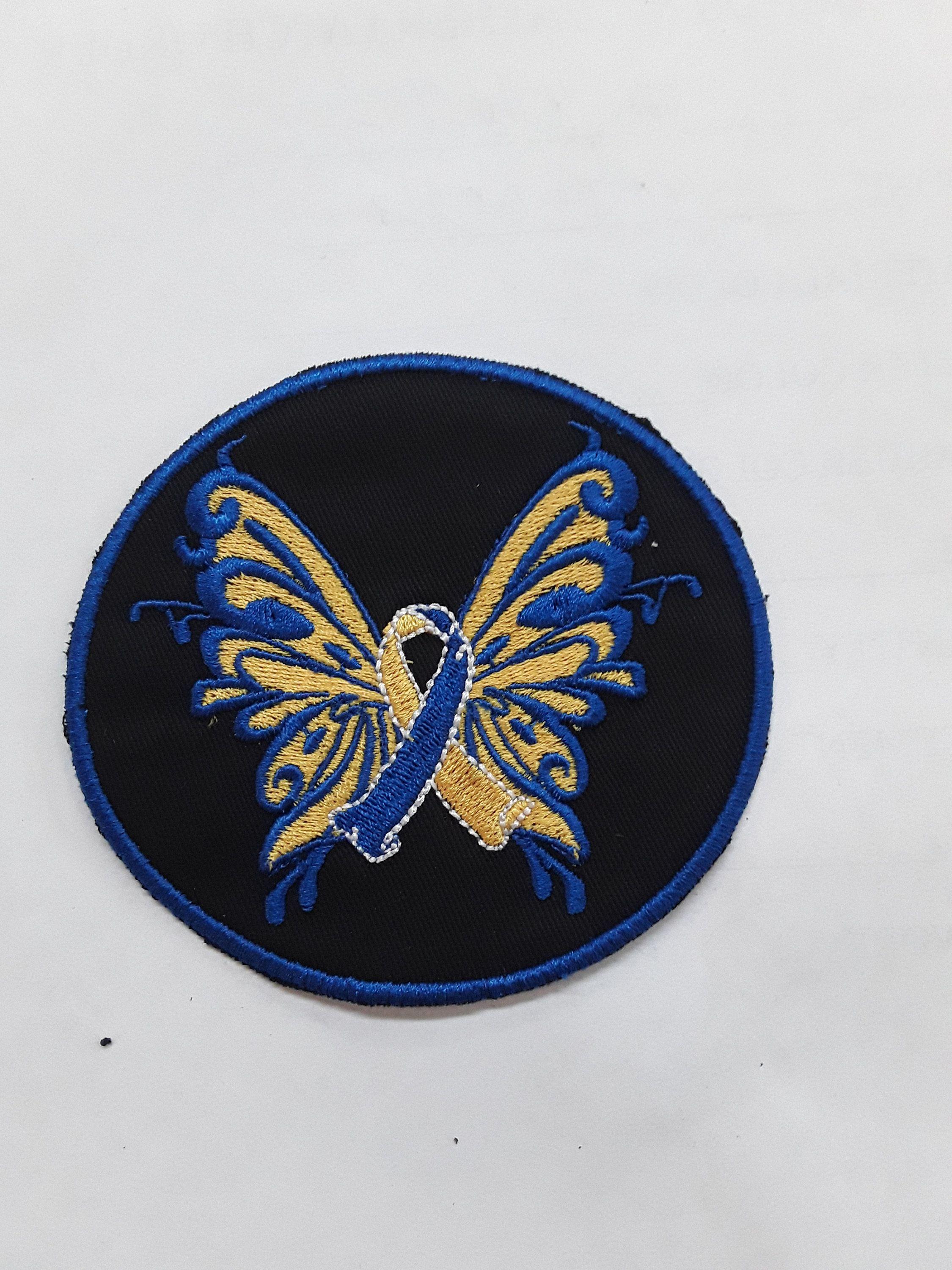 Down Syndrome Butterfly Logo - 3.5 down syndrome butterfly patch