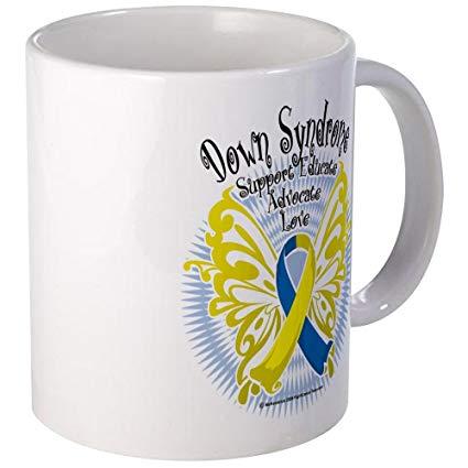 Down Syndrome Butterfly Logo - Amazon.com: CafePress - Down Syndrome Butterfly 3 Mug - Unique ...