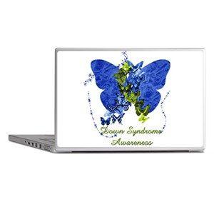 Down Syndrome Butterfly Logo - Trisomy 21 Laptop Skins - CafePress