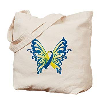 Down Syndrome Butterfly Logo - Amazon.com: CafePress - Down Syndrome Butterfly - Natural Canvas ...
