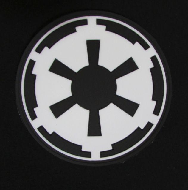 Galactic Empire Logo - 3D Imperial Galactic Empire Star Wars Logo Army Glow GITD Velcro