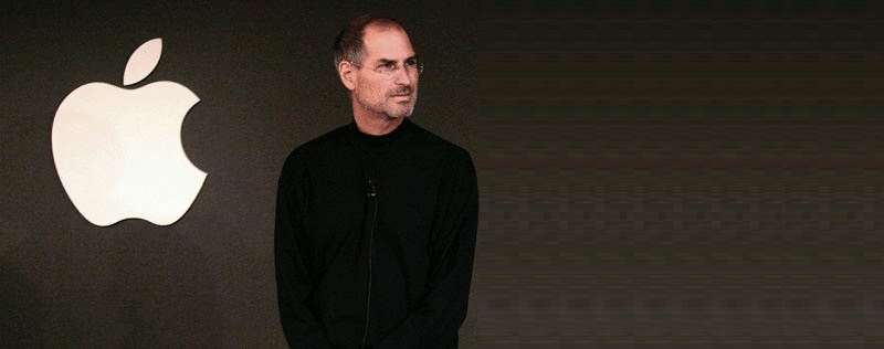 Steve Jobs with Apple Logo - Inspirational Steve Jobs Quotes