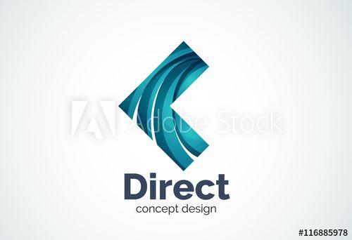 Turquoise Arrow Logo - Abstract business company arrow logo template, direct concept