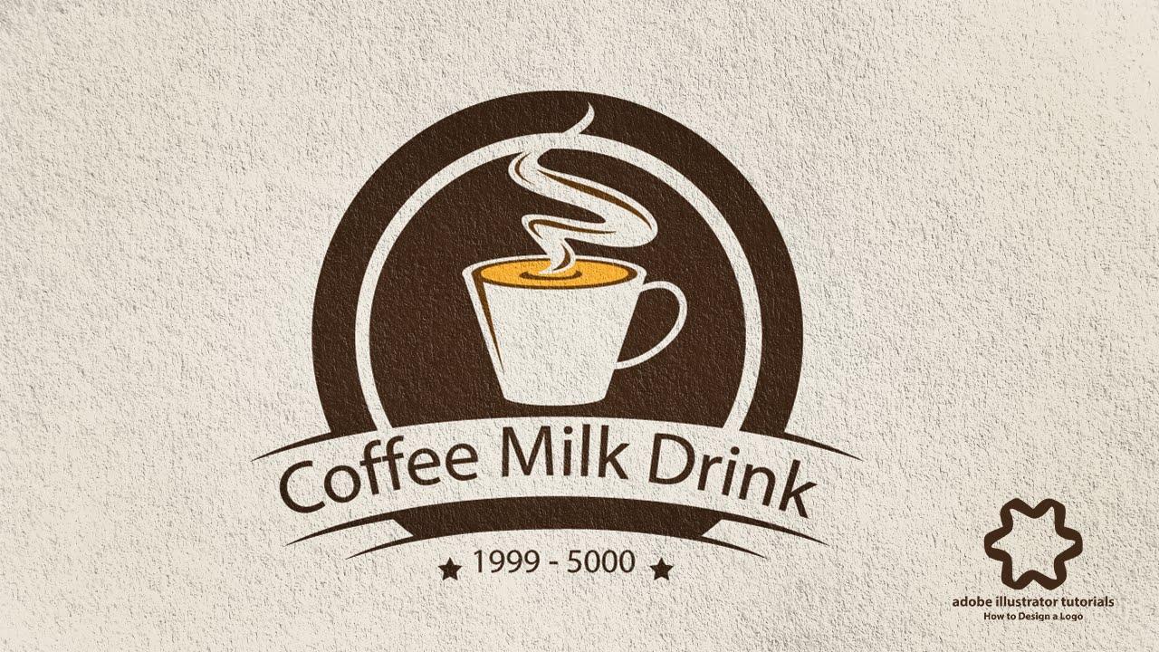 Coffee Drink Logo - Adobe Illustrator CC - Coffee Vintage Logo Design (No Speed art ...