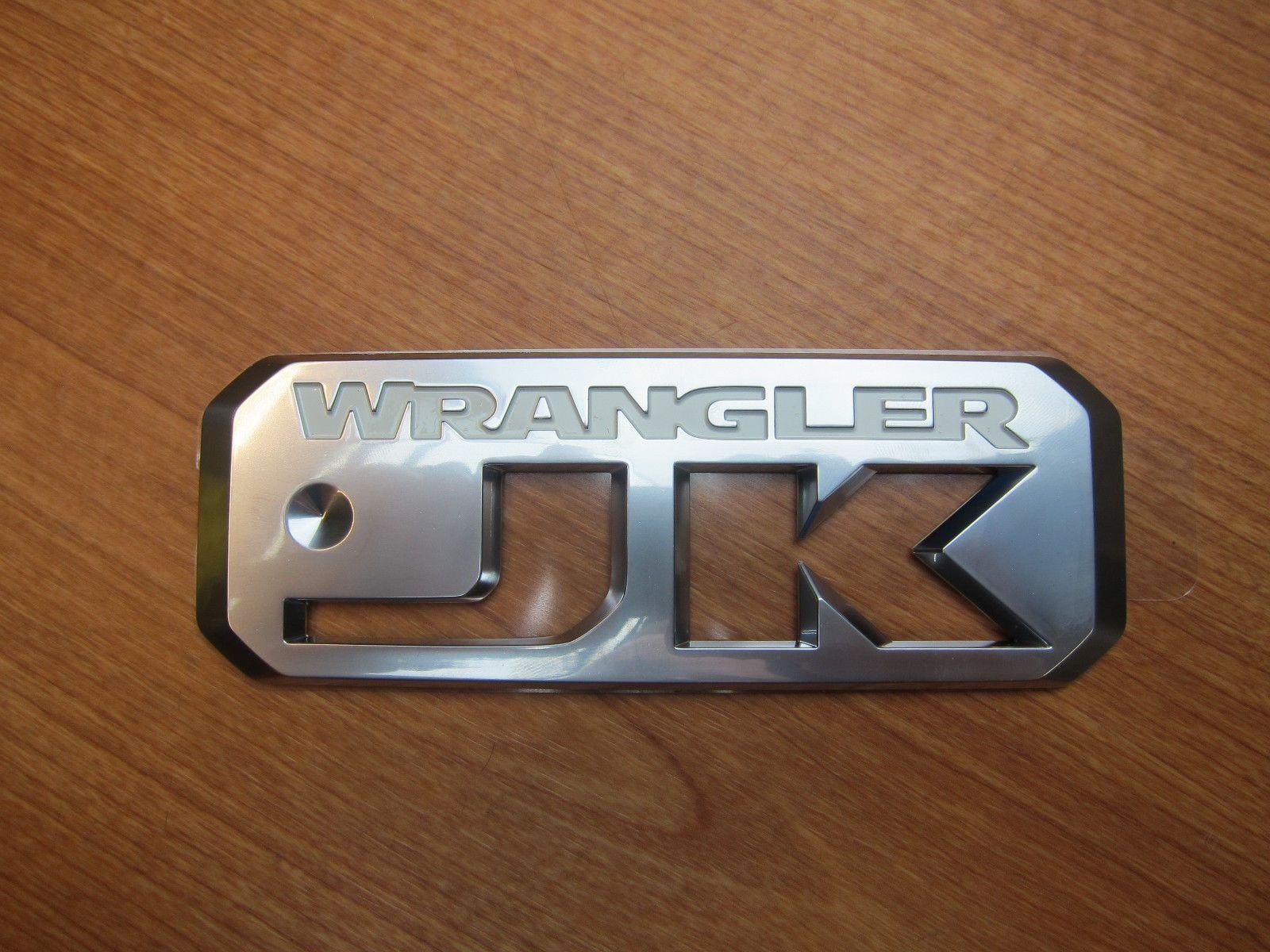 Jeep Wrangler Jk Logo - 2007-2018 Jeep Wrangler JK Silver & White Emblem Sticker Decal Mopar ...