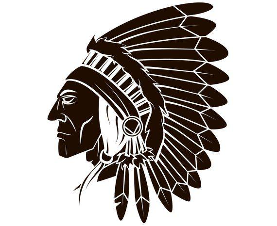 American Indian Logo - Native american Indian Chief Head